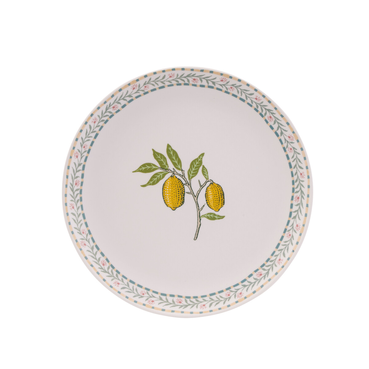 Set of 4 Fruit Melamine Dinner Plates multi-coloured, WILLIAM MORRIS AT HOME