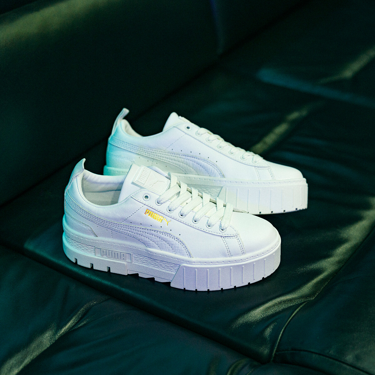 Baskets cuir Mayze Classic blanc, PUMA