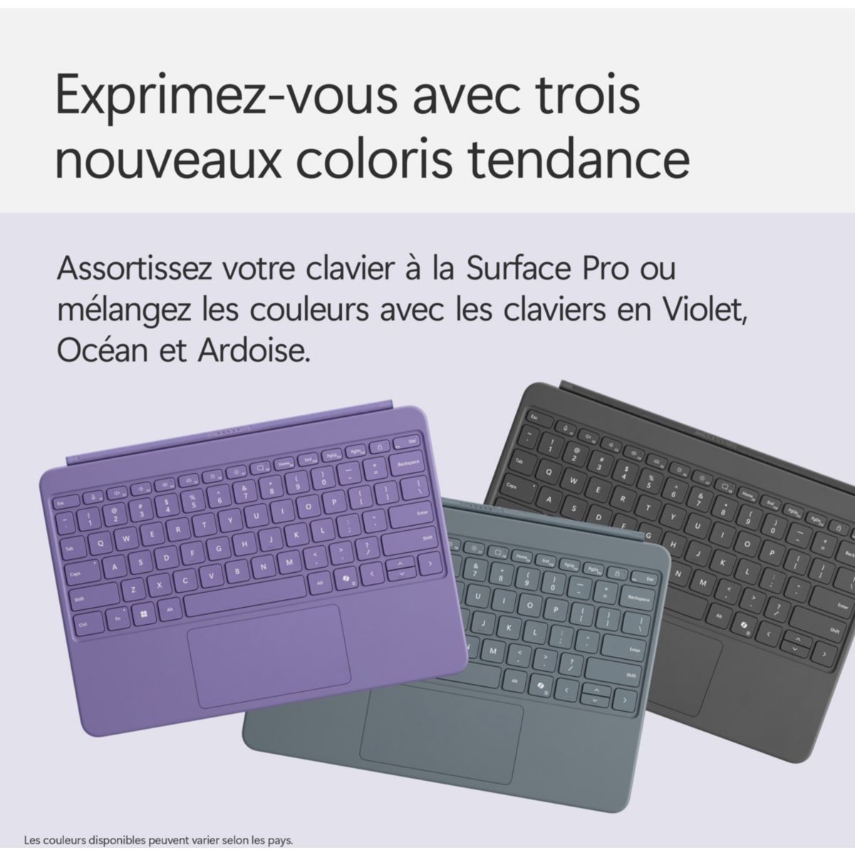 Clavier Clavier + Stylet Violet Surface Pro 12'' couleur unique, MICROSOFT