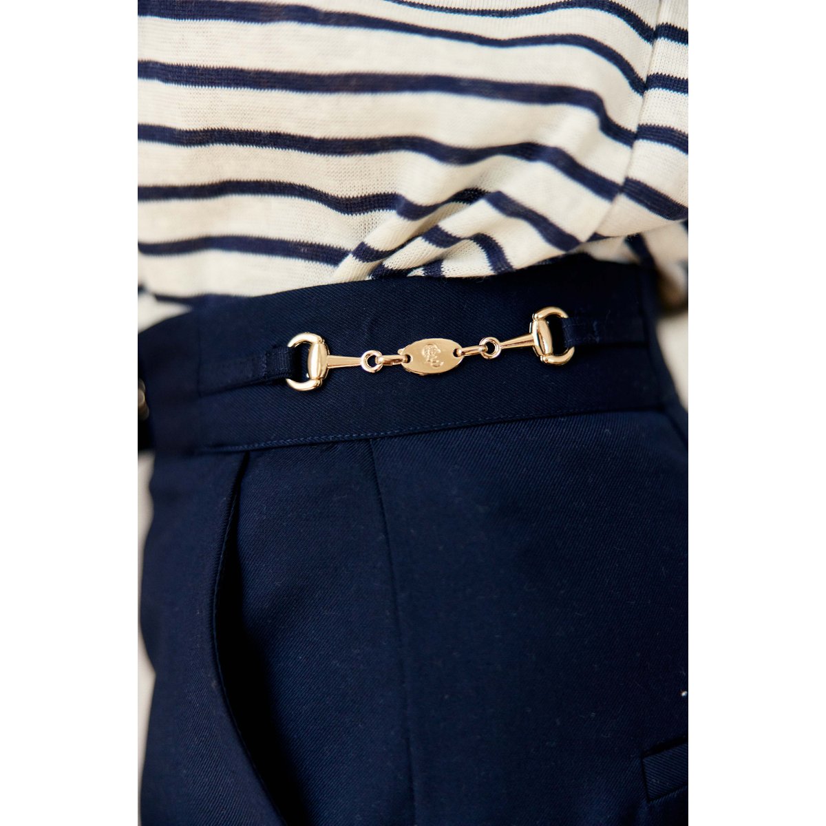 Pantalon droite uni PAOLIN 25-marine, LA PETITE ETOILE