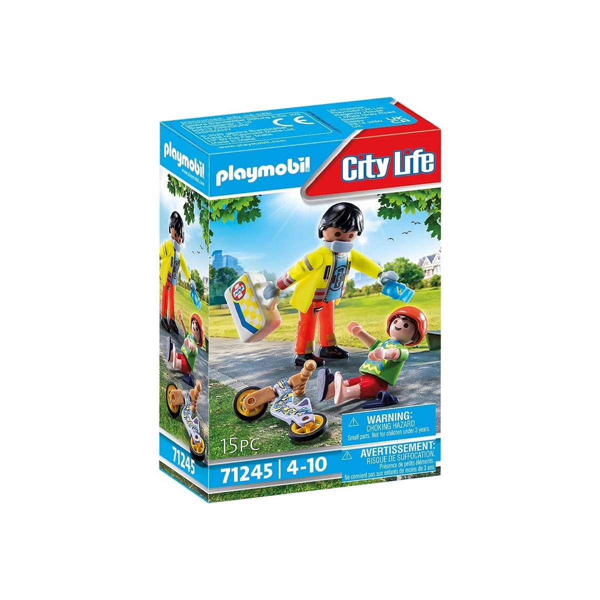 City Life Secouriste avec blessé multicolore, PLAYMOBIL