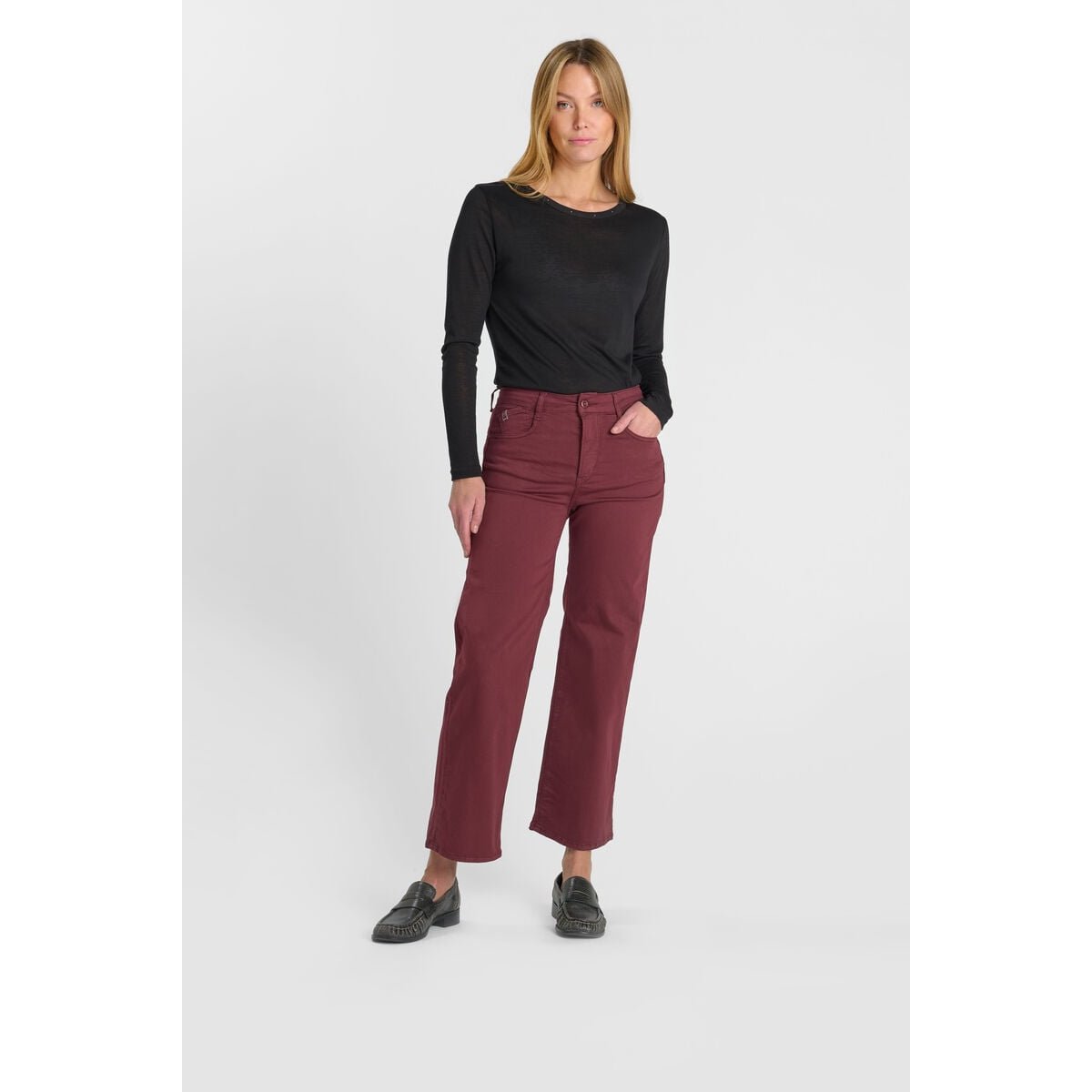 Pantalon loose, large PULPHI24 burgundy, LE TEMPS DES CERISES