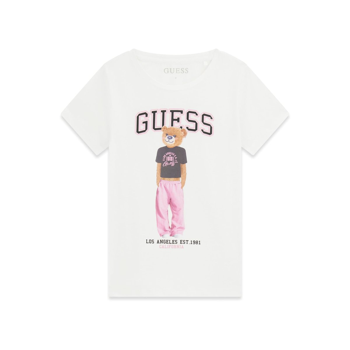T-Shirt Avec Logo Imprimé blanc, GUESS KIDS
