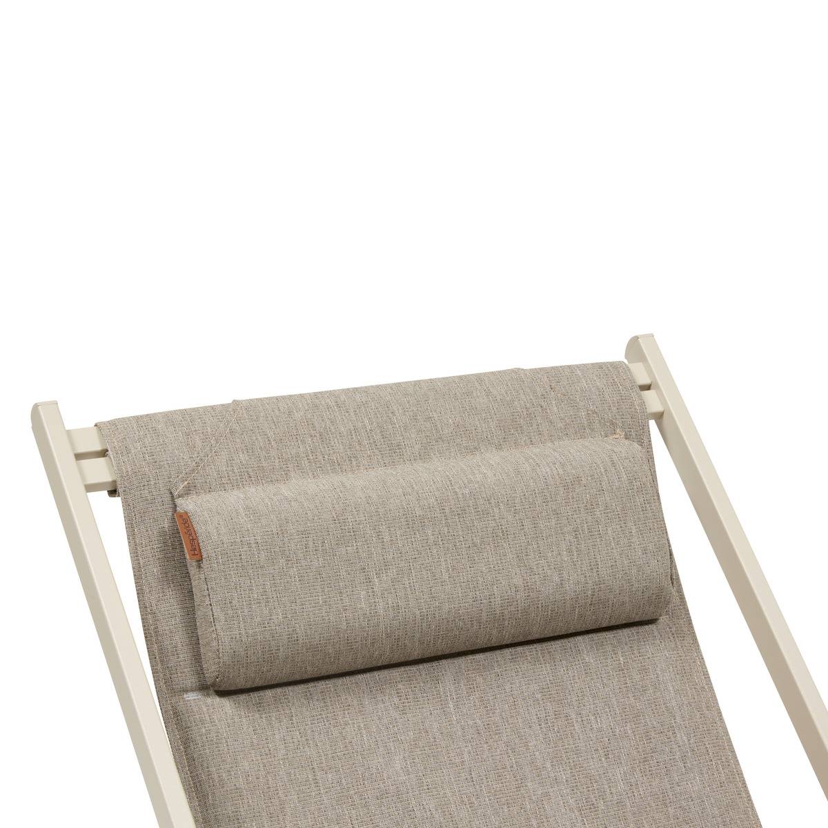 Chilienne de jardin pliable et empilable en aluminium LUNIVIA argile, HESPERIDE