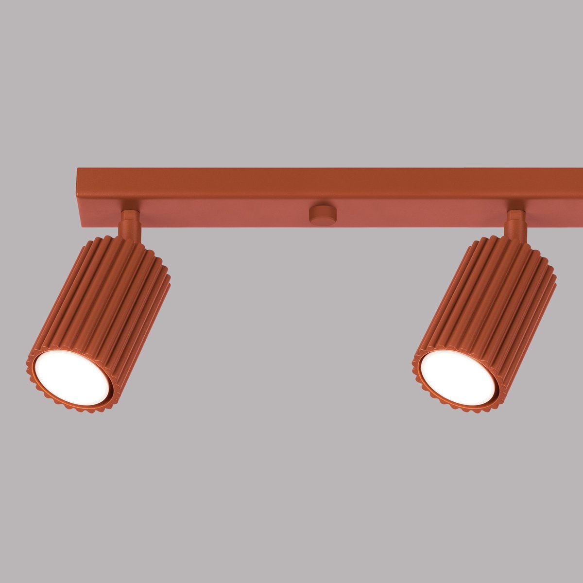 Plafonnier Aluminium Ocre Rouge GU10 4 Karbon Line rouge, EDEN