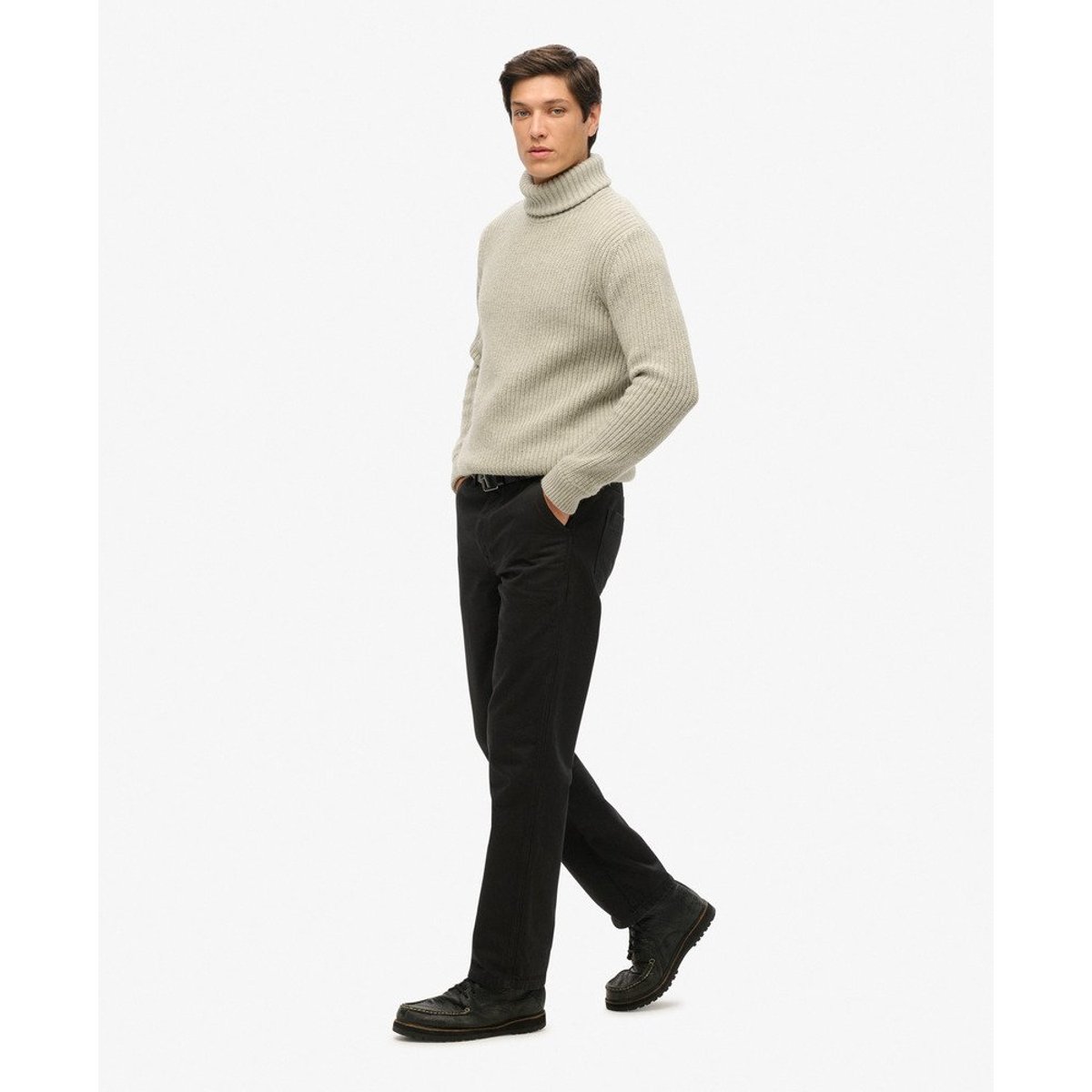 The Merchant Store-Pantalon workwear à cinq poches noir, SUPERDRY