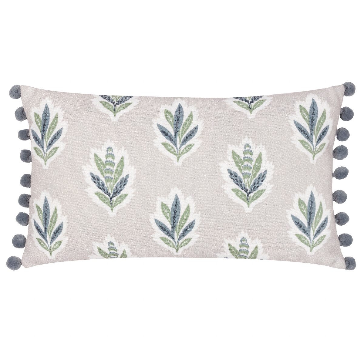 Sessile Leaf Ruffled Rectangular Feather Filled Cushion linen, SANDERSON