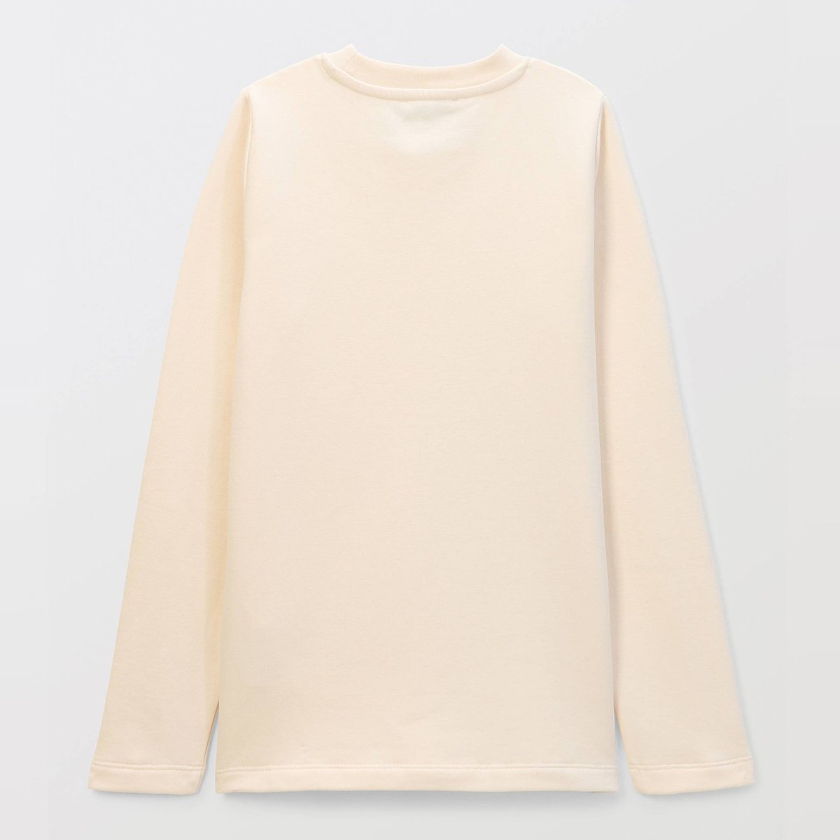 T-Shirt manches longues chaud en coton BIO GOTS naturel, MONOPRIX