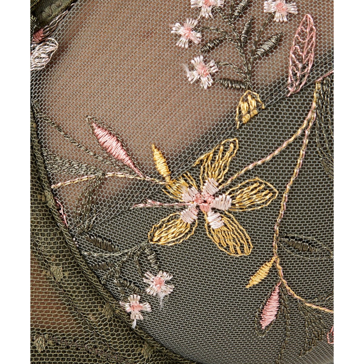 Soutien-gorge à armatures brodé LYNA vert kaki, DAMART