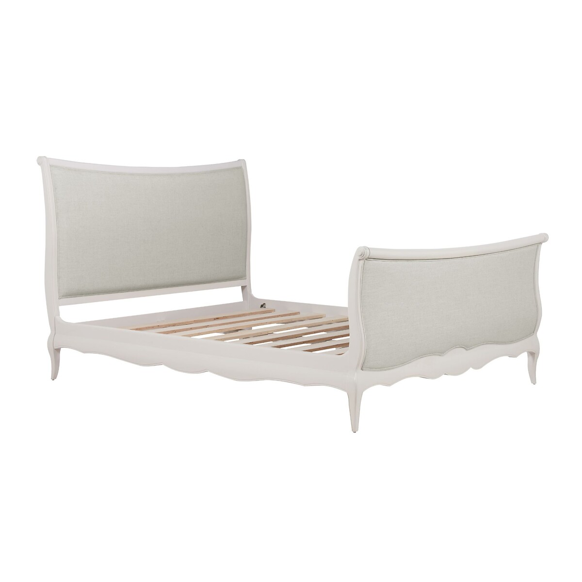 Amelie French-Style Linen Upholstered Bed grey white , WILLIS & GAMBIER