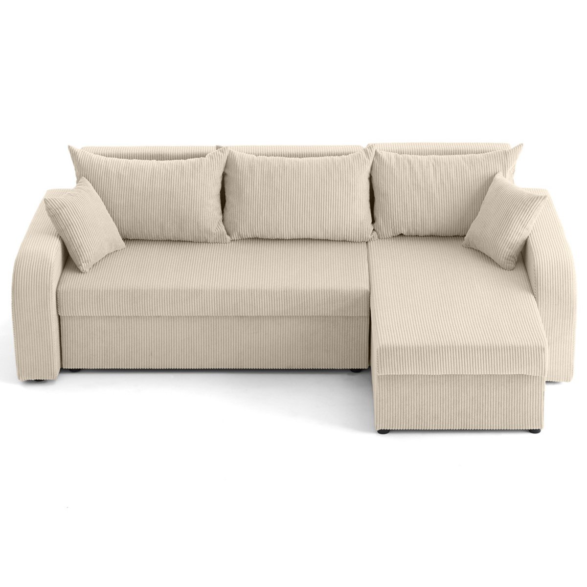 Canapé d'Angle Convertible 4 places - VALOS beige, BEST MOBILIER