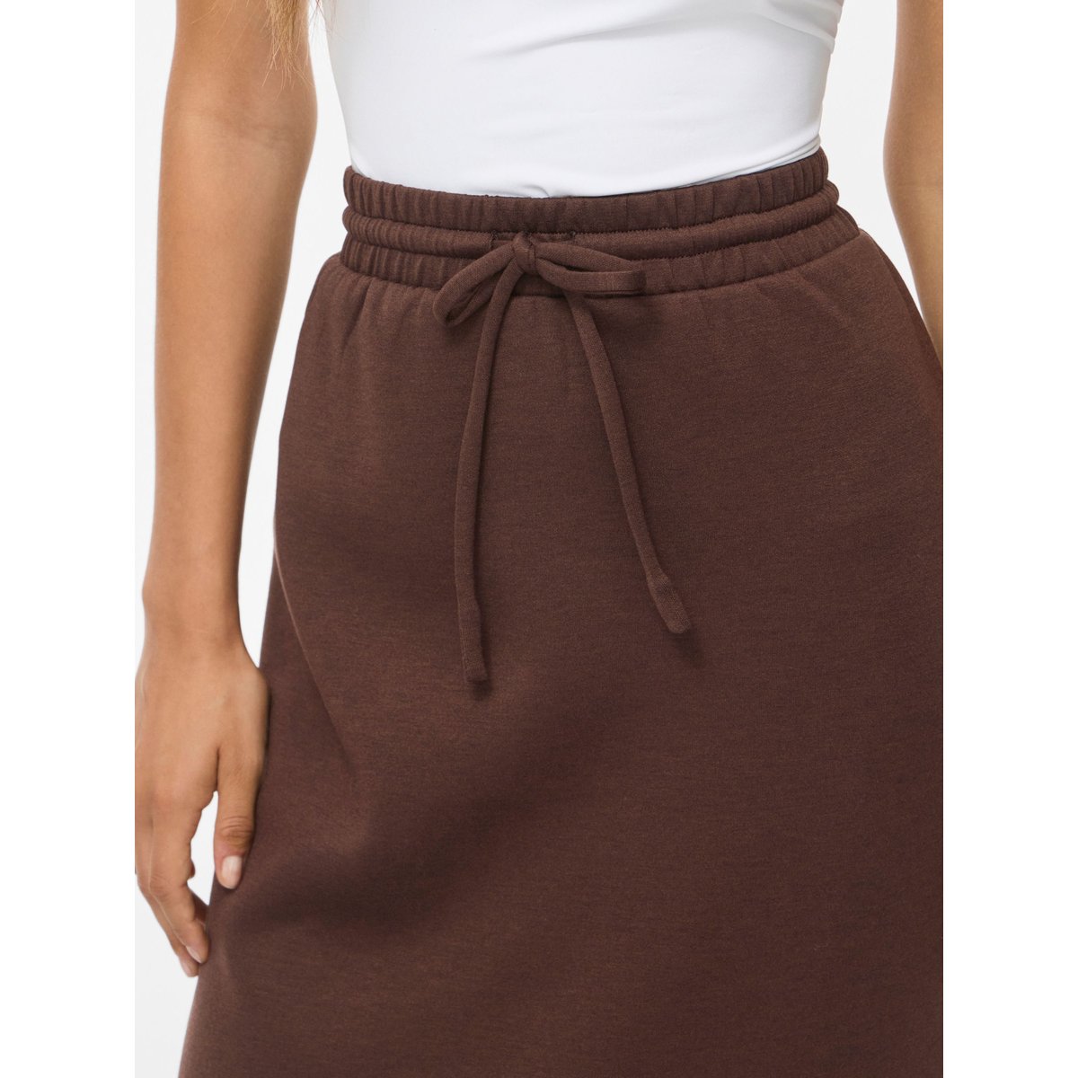 Jupe Mi-Longue marron - coffee bean1, VILA