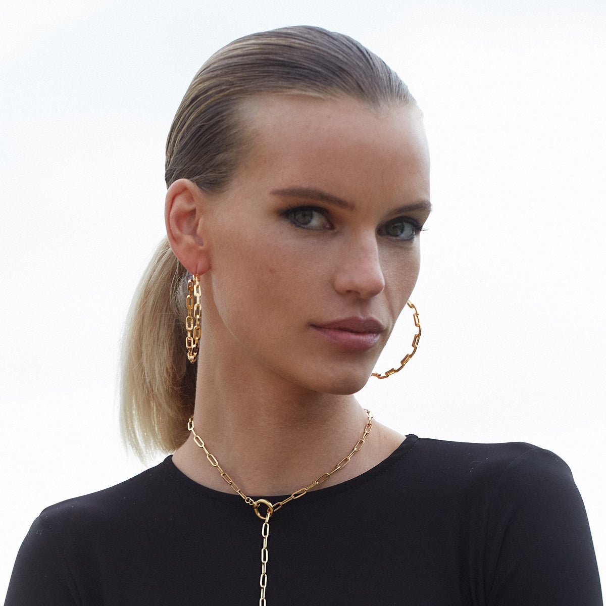 Boucles d'oreilles créoles janis doré, CAROLINE NAJMAN