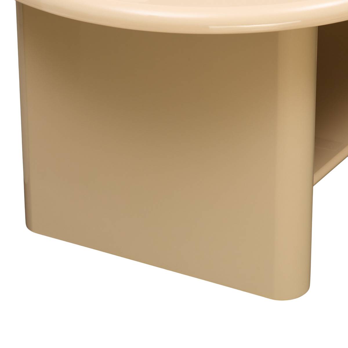 Table basse ovale DOUGLAS beige, ATMOSPHERA