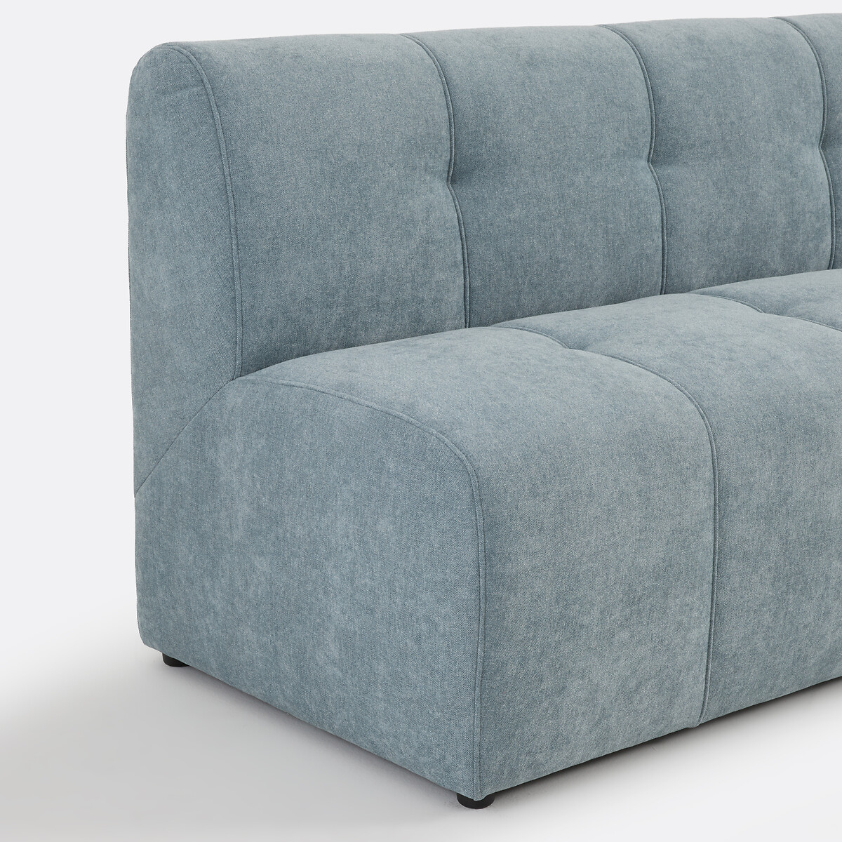 Modulares Tischbankelement, 3-Sitzer, aus feiner Chenille, ANETA blue vintage, LA REDOUTE INTERIEURS