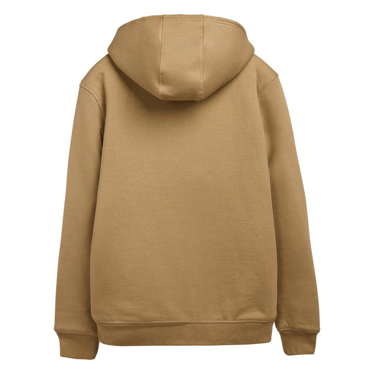 Sweat à capuche zippé en coton mélangé beige uni à coupe droite beige, TEDDY SMITH