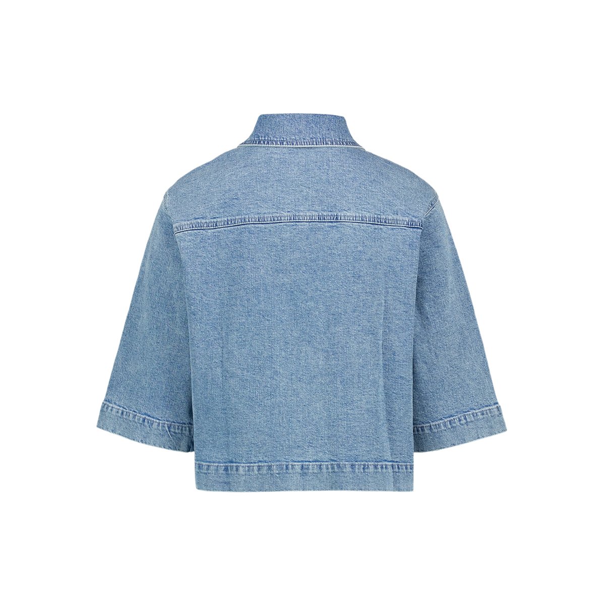 Veste blazer d'aspect denim light blue denim, ZERO