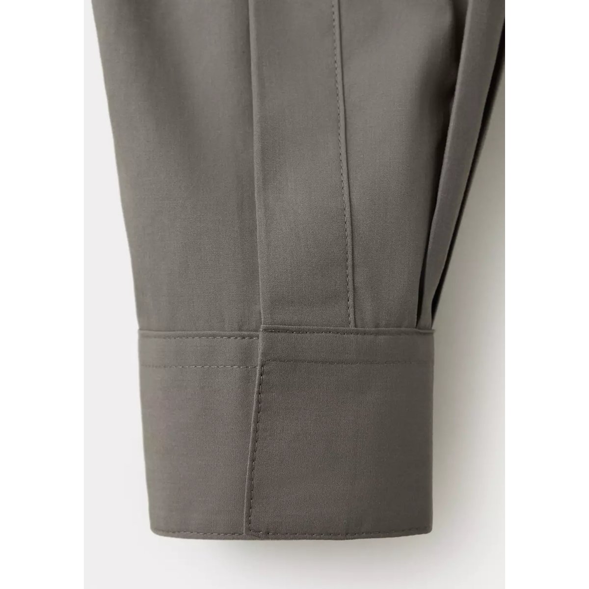 Chemise en mélange coton-lyocell coupe relaxed marron moyen, MANGO MAN