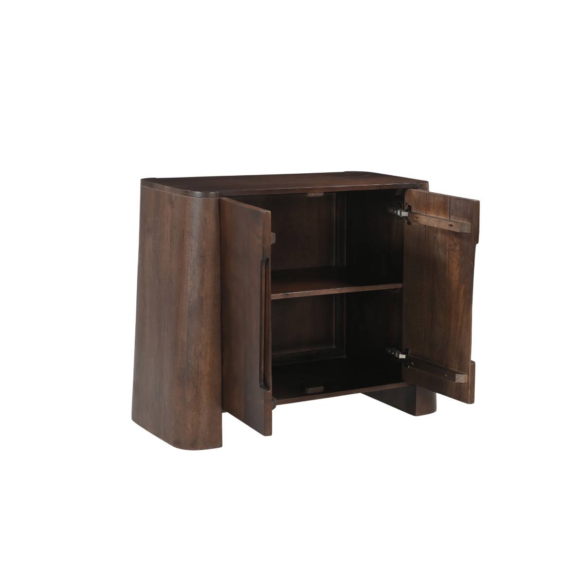 Meuble sous vasque en bois de manguier LIRIEL bois foncé, MADE IN MEUBLES