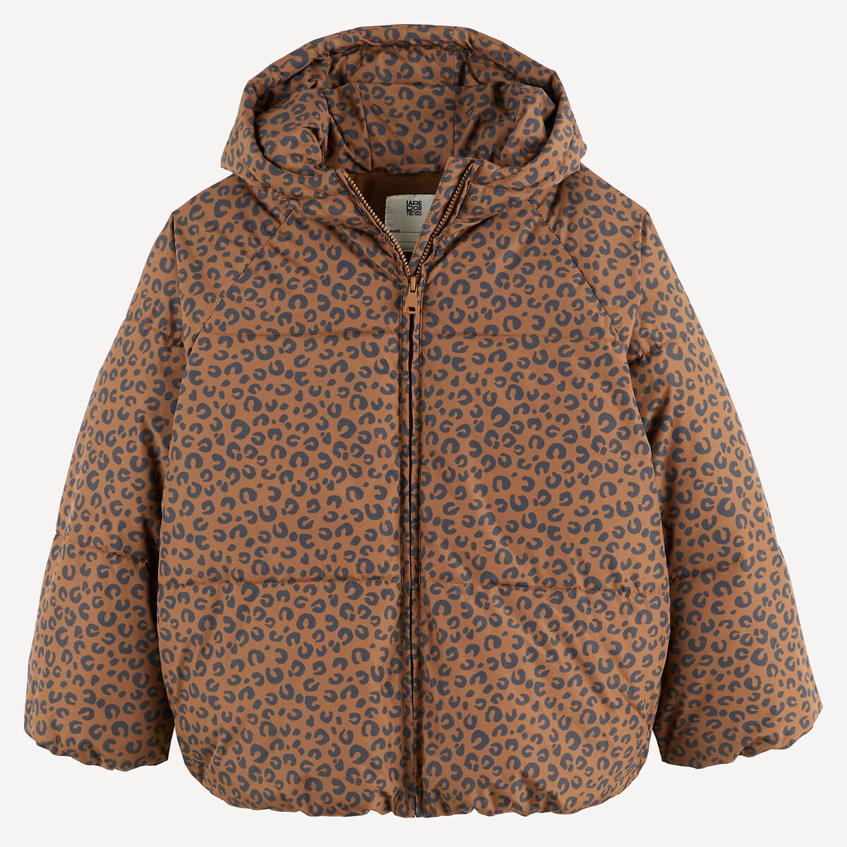 Doudoune chaude à capuche, motif animalier ou floral imprimé léopard, LA REDOUTE COLLECTIONS