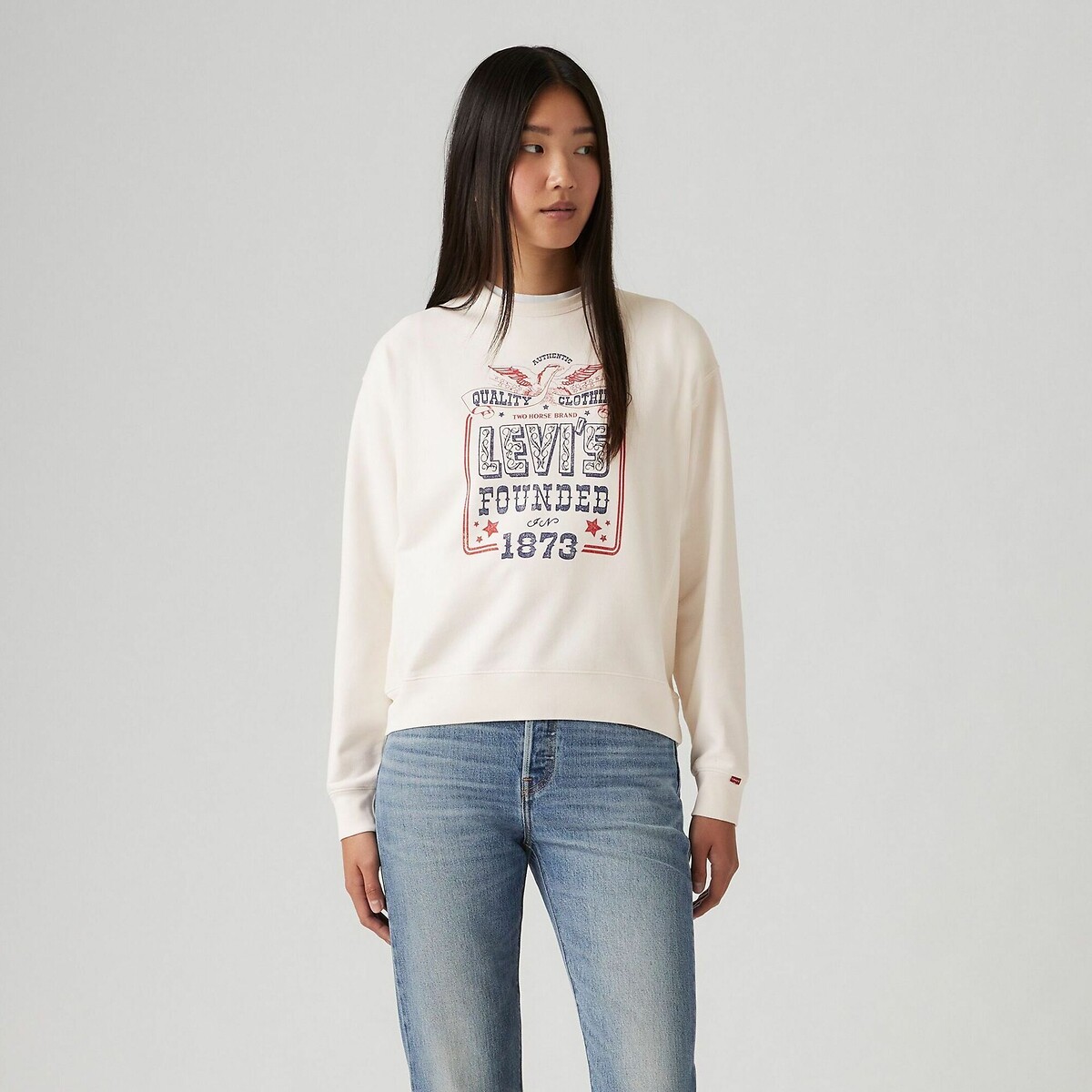 Crew Neck Sweatshirt Print off-white, LEVI'S