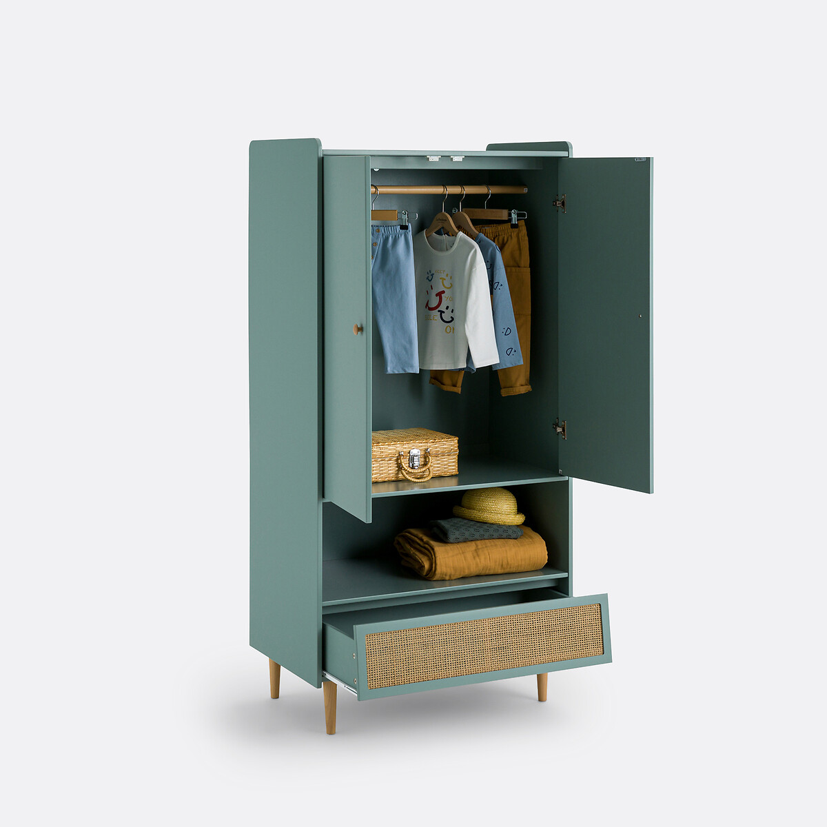 Armoire penderie 2 portes, Kaya vert grisé, LA REDOUTE INTERIEURS