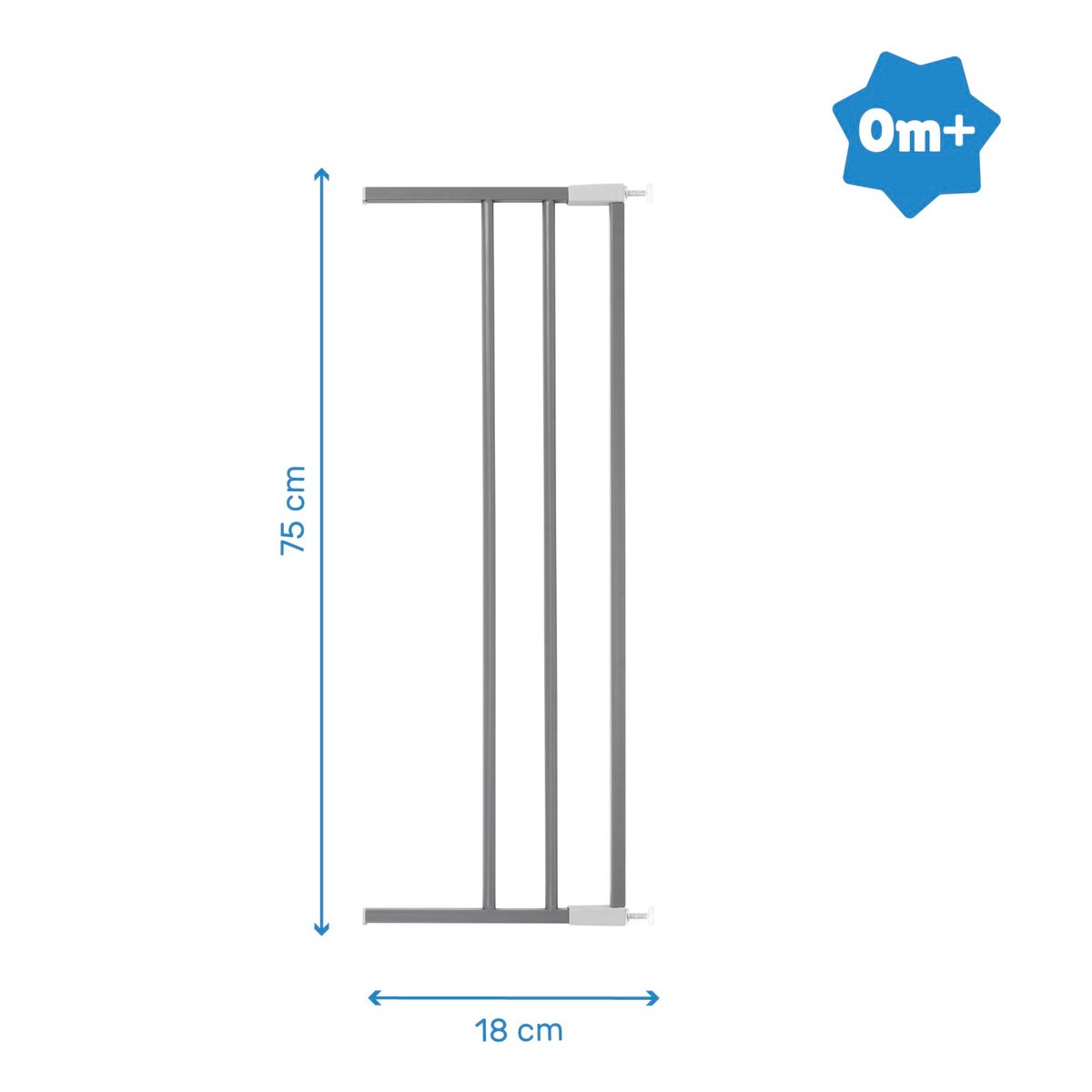 Extension de barrière de sécurité Safe & Lock gris, BADABULLE
