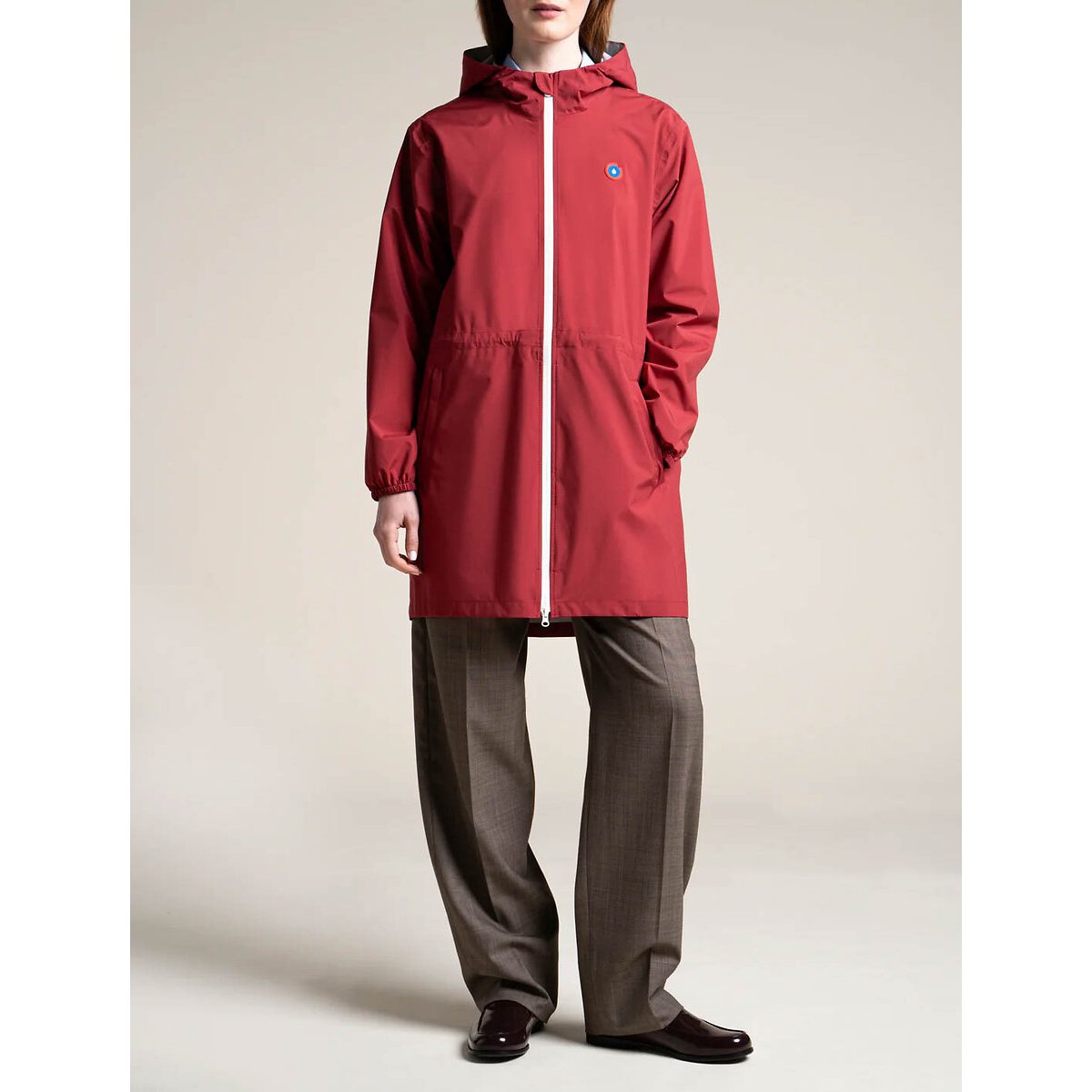 Coupe-vent zippé mi-long AMELOT cerise, FLOTTE