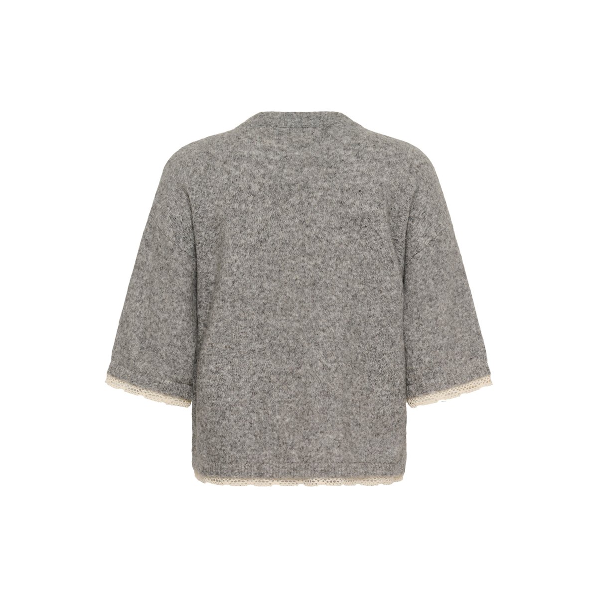 Pullover tricoté gris grey melange, CREAM