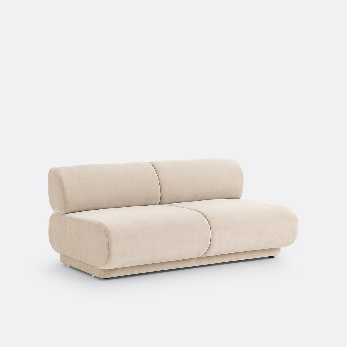 Banquette modulable velours texturé, Teide ecru, LA REDOUTE INTERIEURS