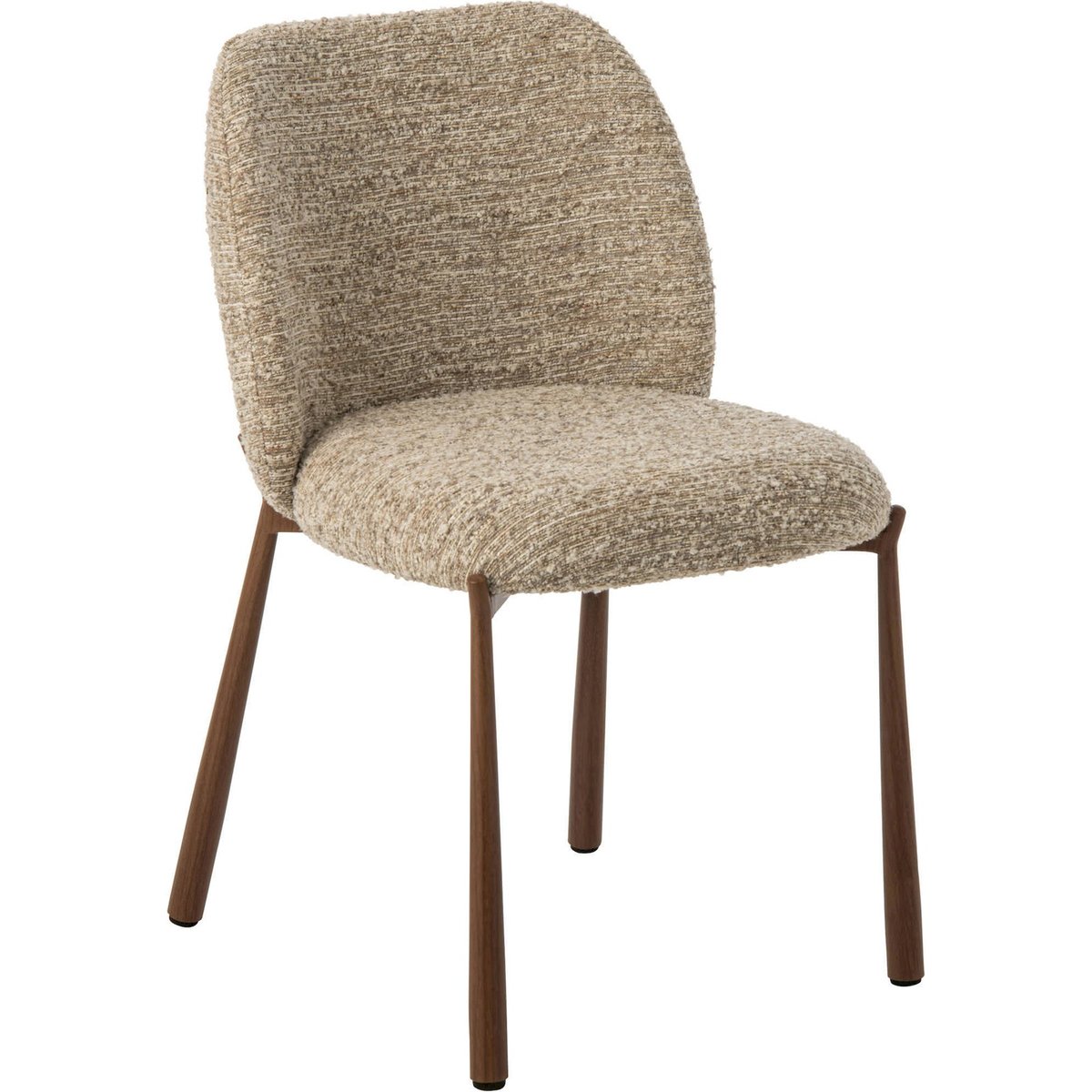 Chaise en tissu texturé écru et bois, RECOLLECTION