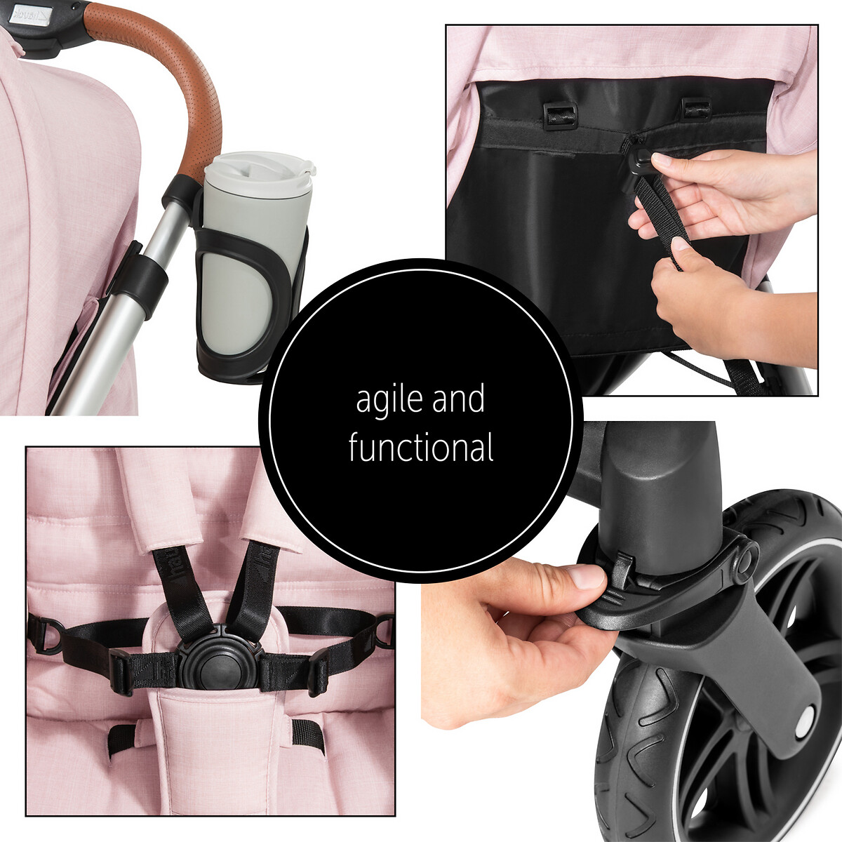 Uptown Adjustable Stroller rose petal, HAUCK