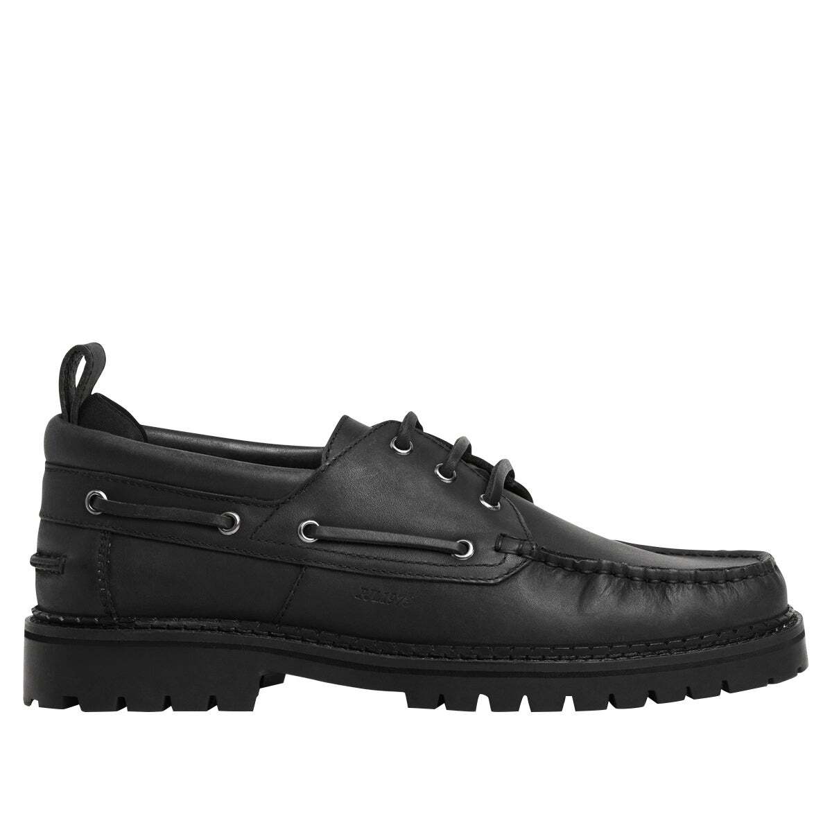 Baskets Bateau En Cuir noir, PEPE JEANS
