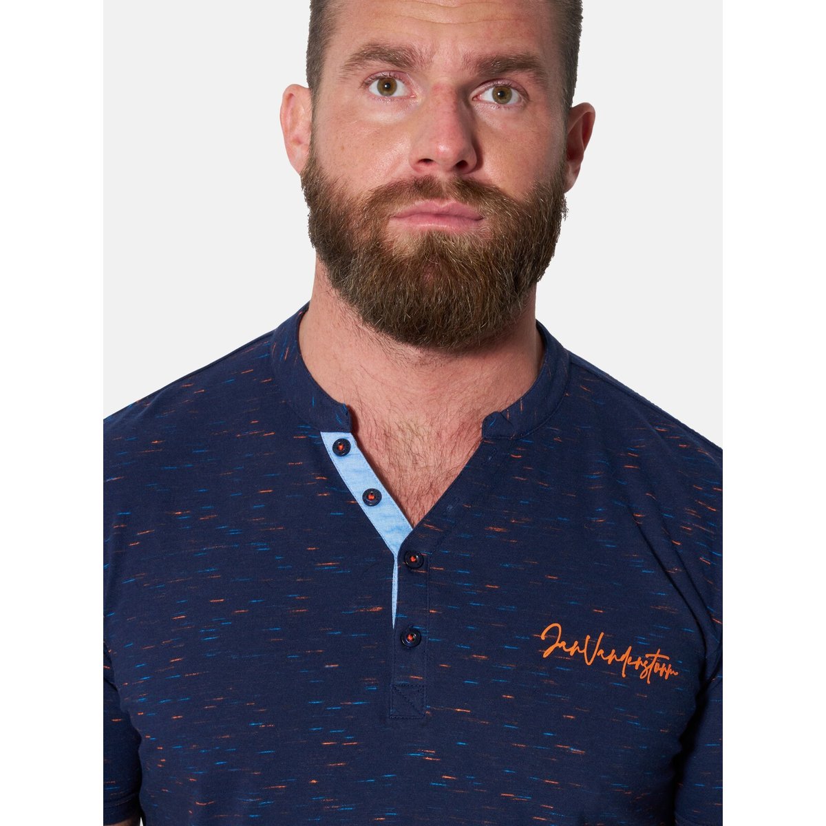 T-shirt GAANE bleu foncé, JAN VANDERSTORM