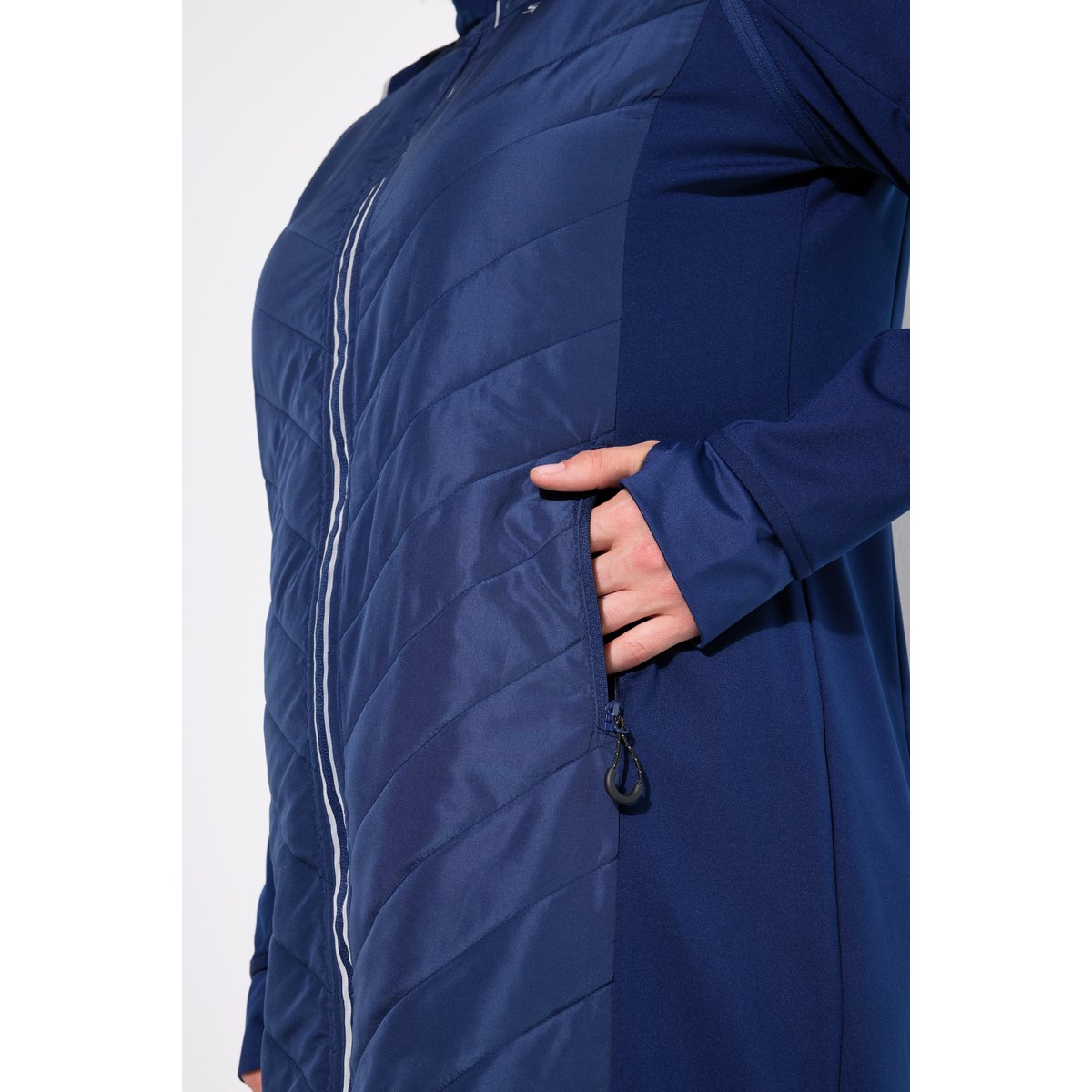 Manteau 2-en-1 à col montant. Manches marine, ULLA POPKEN