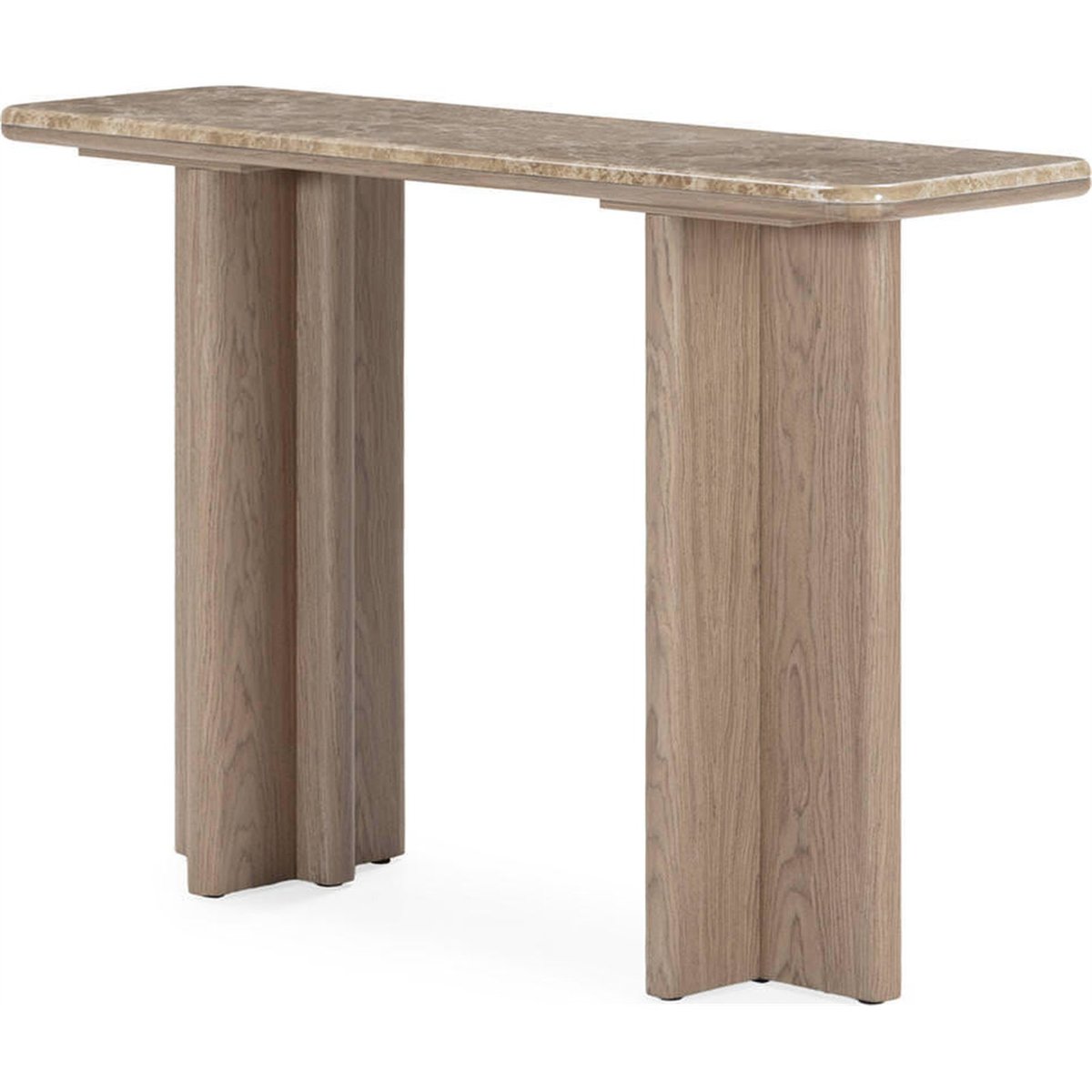 Console plateau en marbre, Style contemporain brun marbré, RECOLLECTION