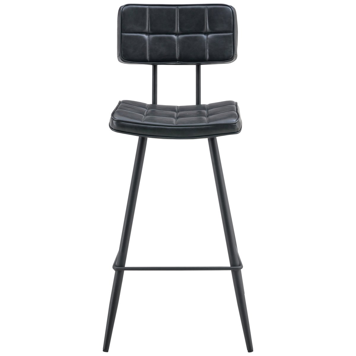 Tabourets de bar en simili, lot de 2, Fernand, FERNAND noir, HAPPY GARDEN