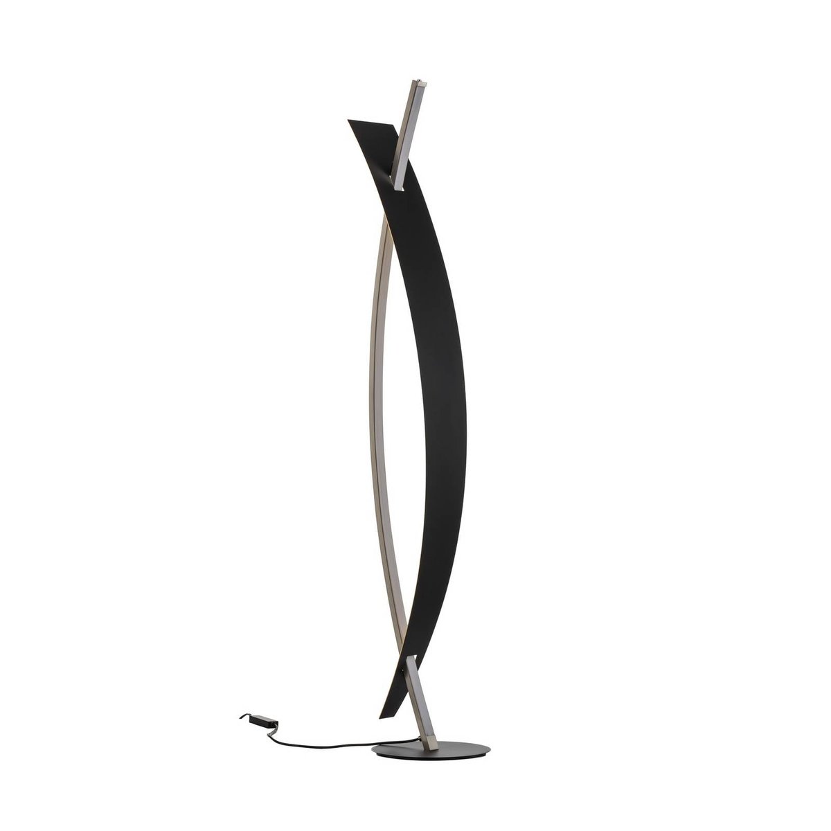 Lampadaire en métal moderneLED, Marija noir, or, argent, LUCANDE