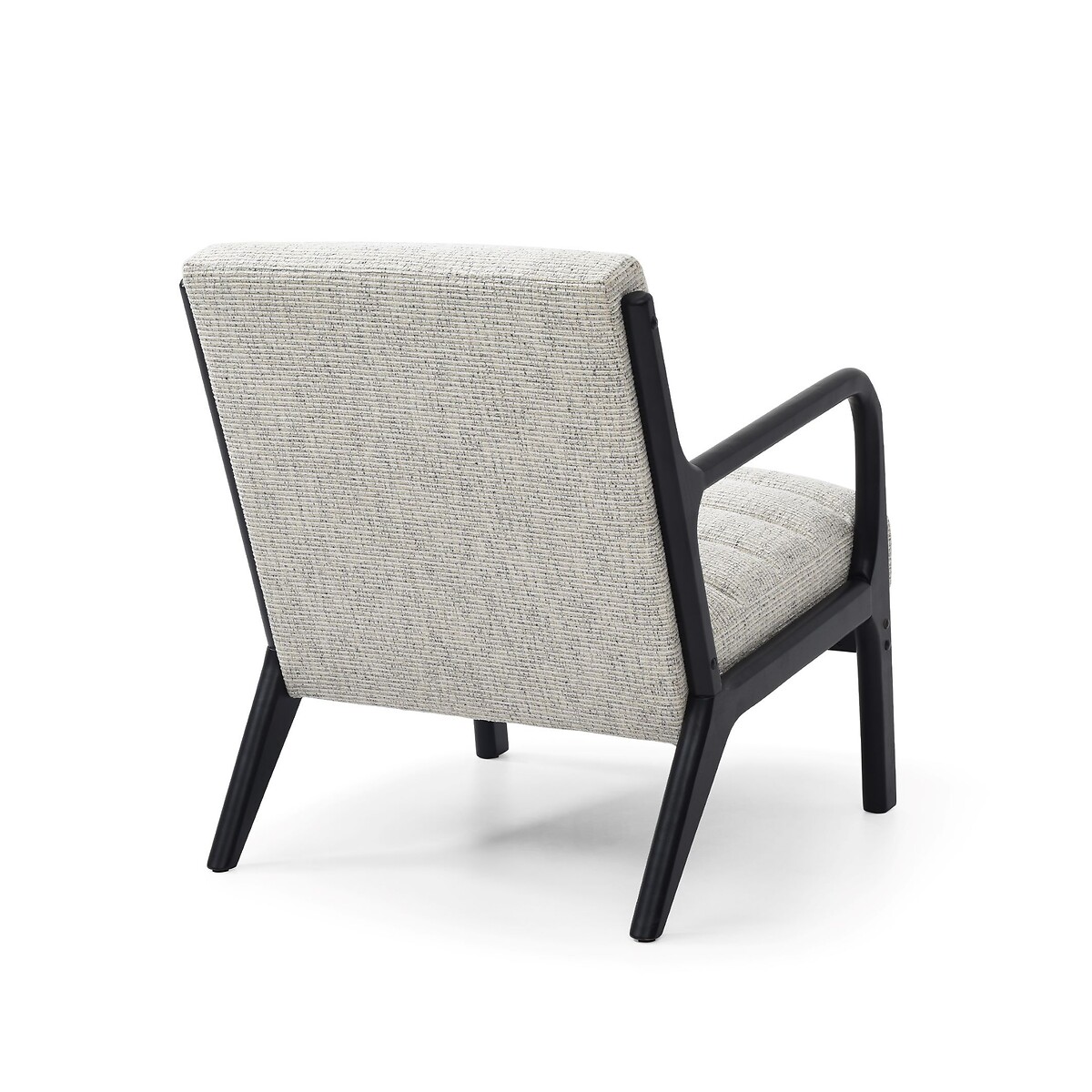 Ezra Corduroy Mid-Century Armchair ecru + black, SO'HOME