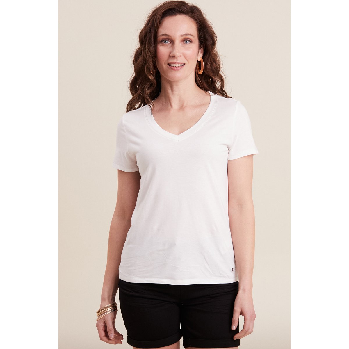 T-shirt manches courtes ecru, BREAL