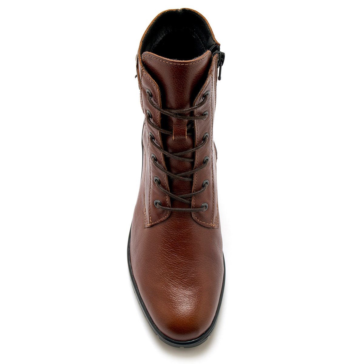 Boots avec zip et lacets marron, PEDICONFORT