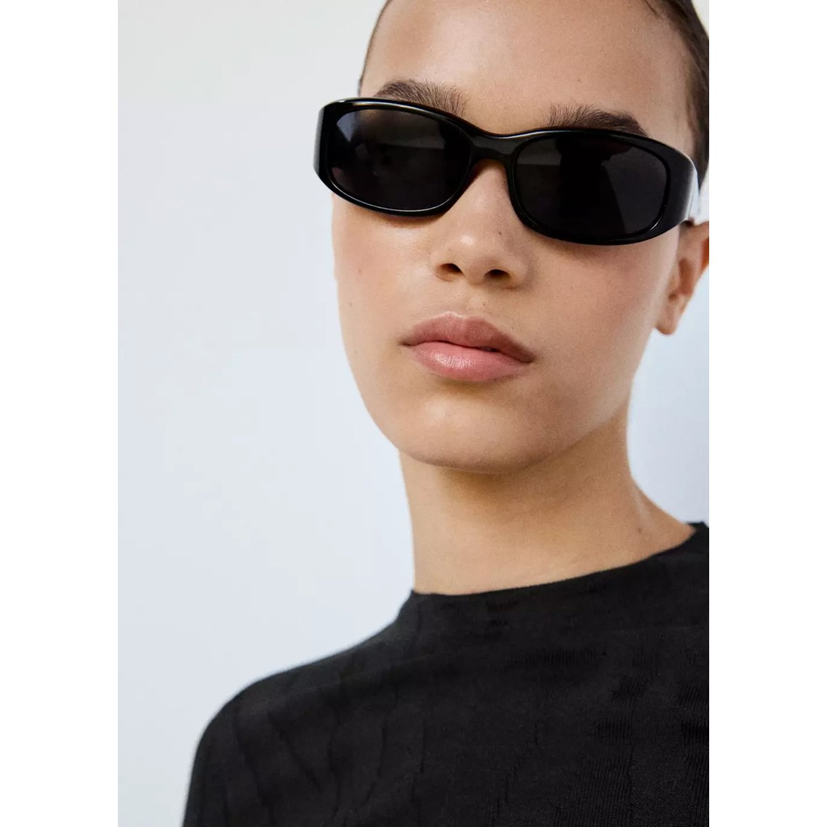 Pull ajusté texturé noir, MANGO