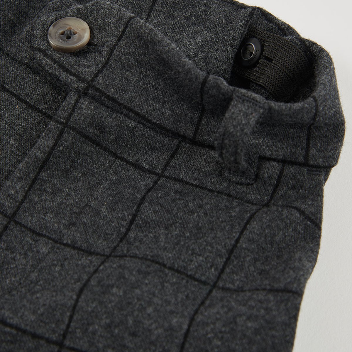Pantalon garçon maille carreaux gris, BOBOLI