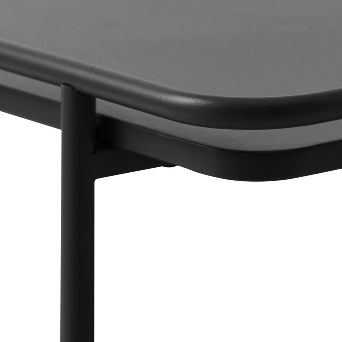 Table d'appoint carrée 2 plateaux en métal - SARANDA noir, DRAWER