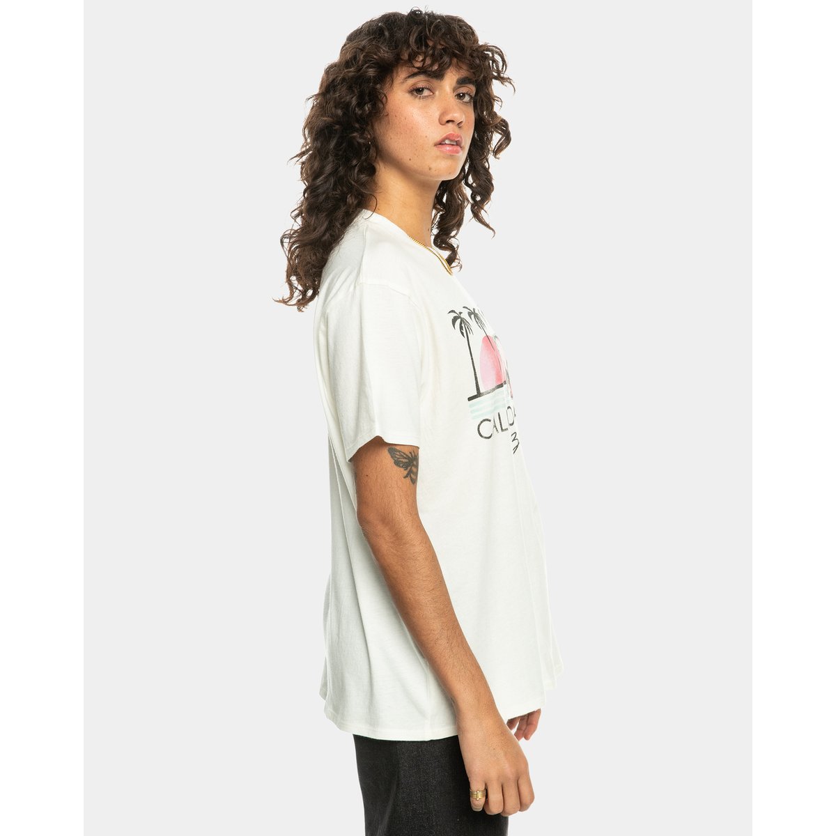 T shirt manches courtes CALIFORNIA LOVE blanc salt crystal, BILLABONG