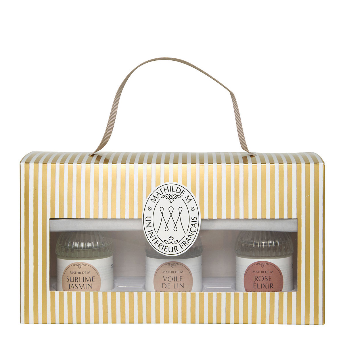 Coffret 3 parfums d'ambiance jaune, MATHILDE M