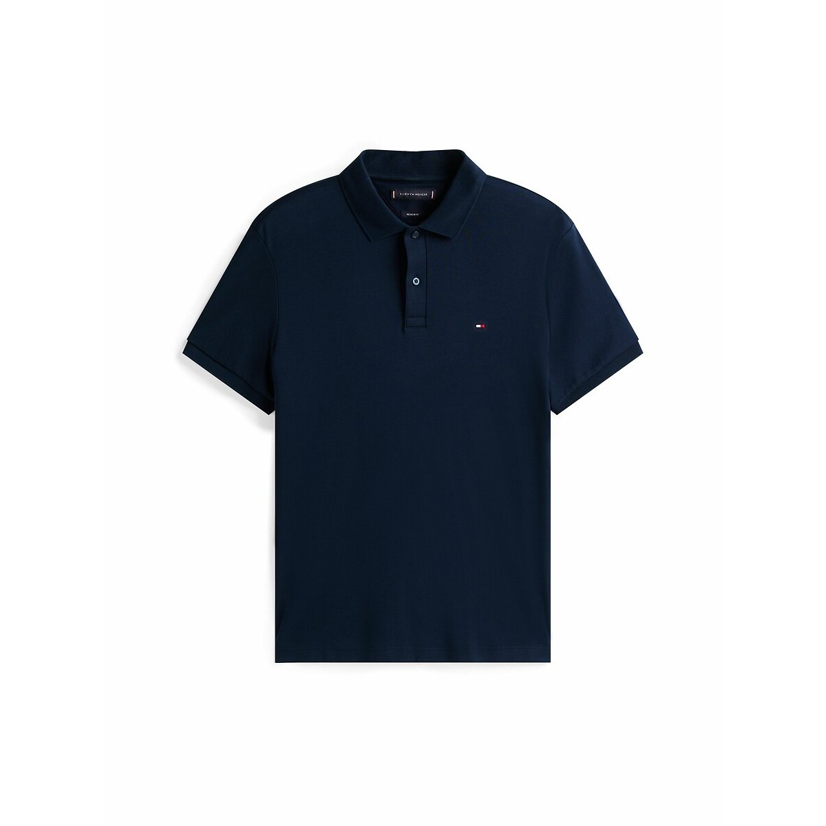 Regular fit cotton polo shirt with short sleeves navy, TOMMY HILFIGER