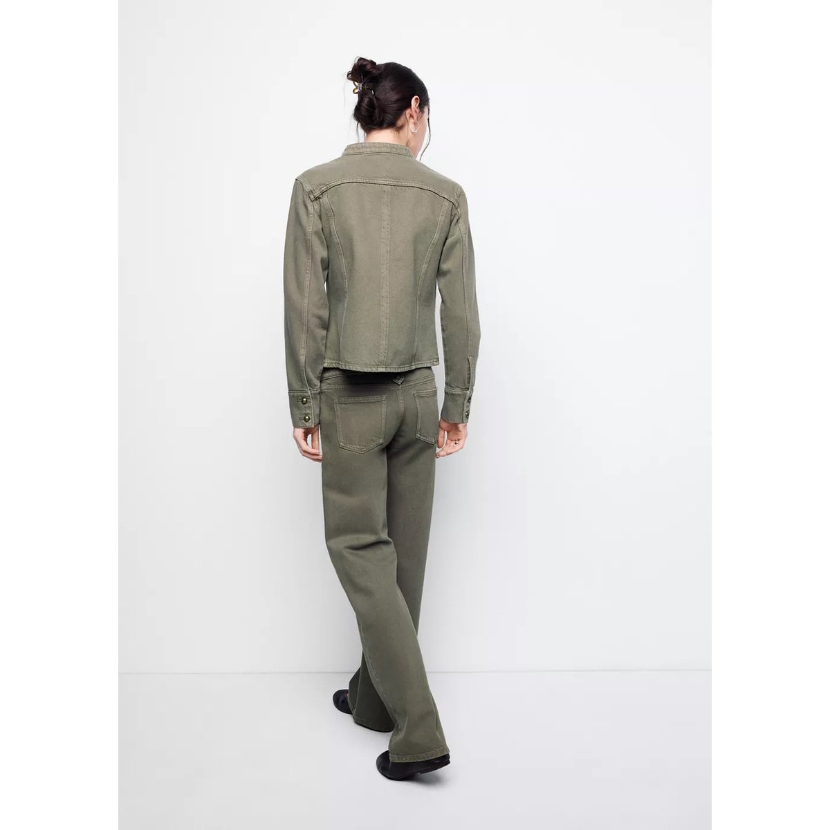 Veste jean poches kaki, MANGO TEEN
