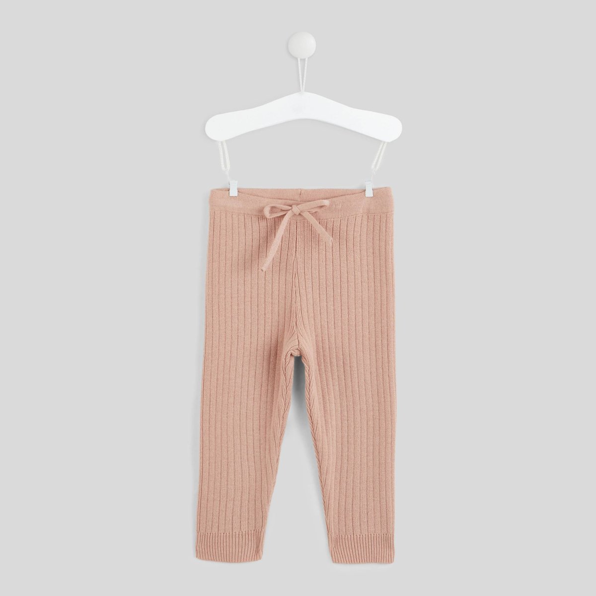 Legging uni côtelé en tricot, fille, OEKO-TEX naturel chine, BOUT'CHOU