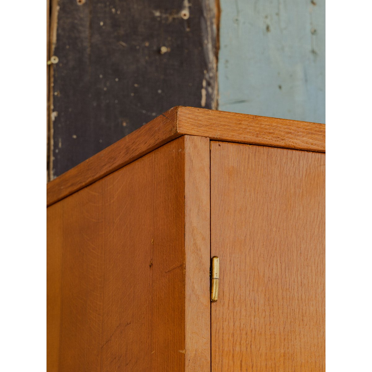 Armoire en bois et rotin Magda N°716 - Bon état bois clair, DEBONGOUT